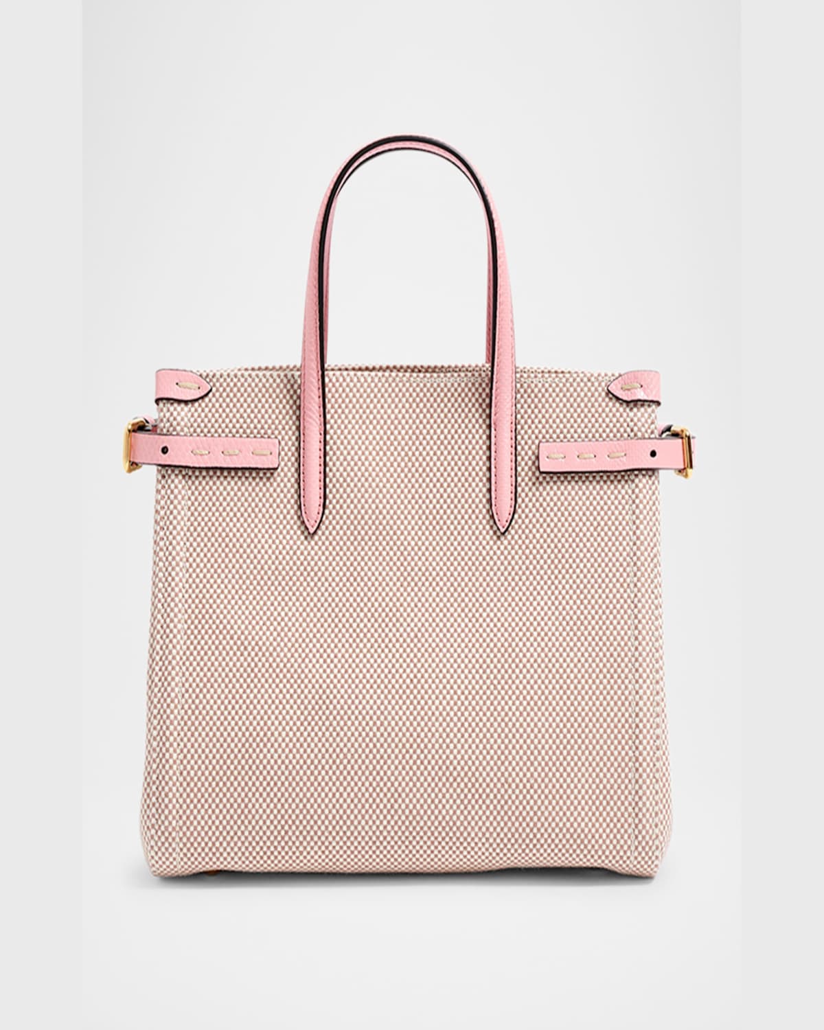 VALENTINO GARAVANI ANTIBES CANVAS AND KARUNG SHOPPING TOTE BAG 
