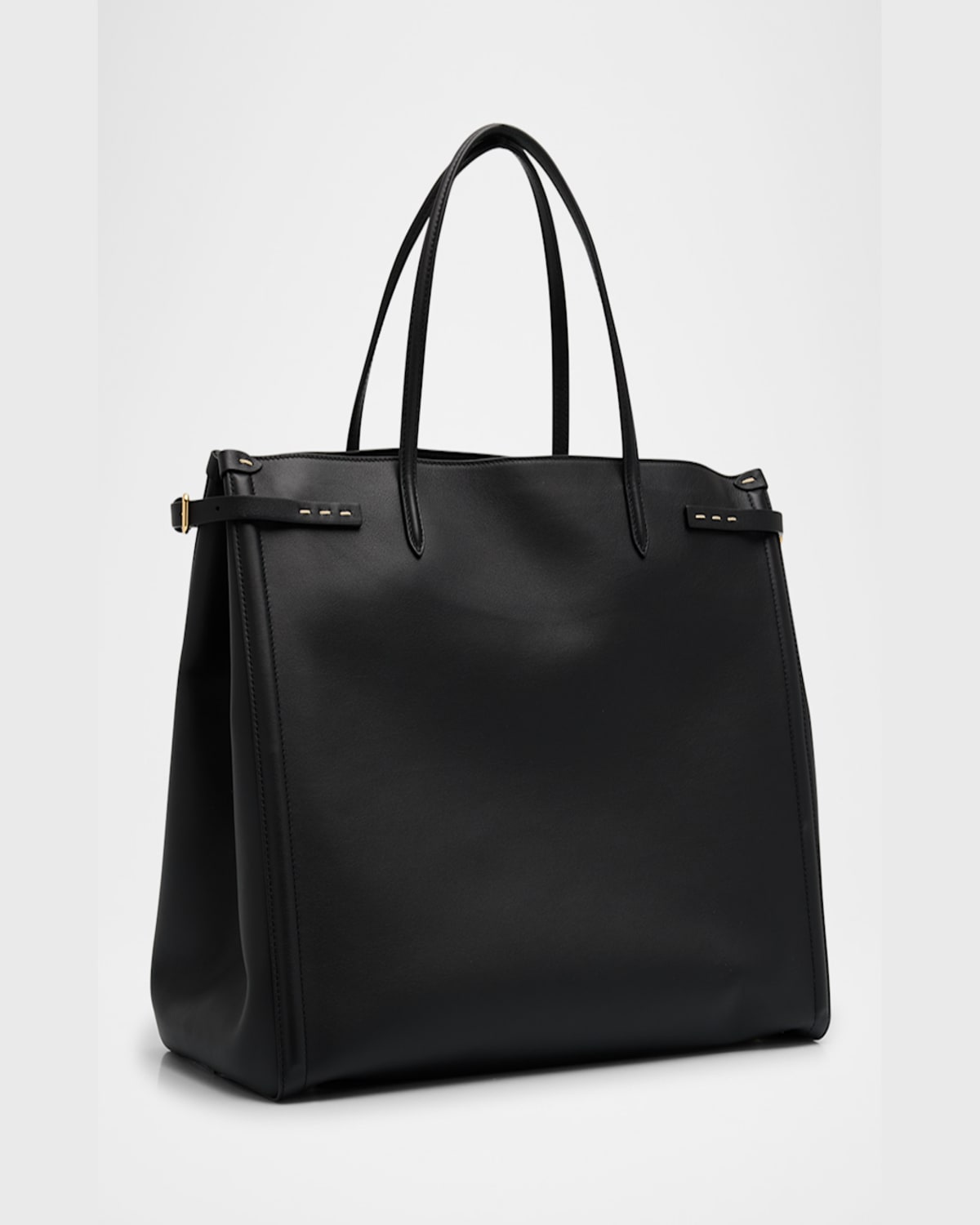 Valentino Antibes Large Napa Leather Tote Bag In Nero