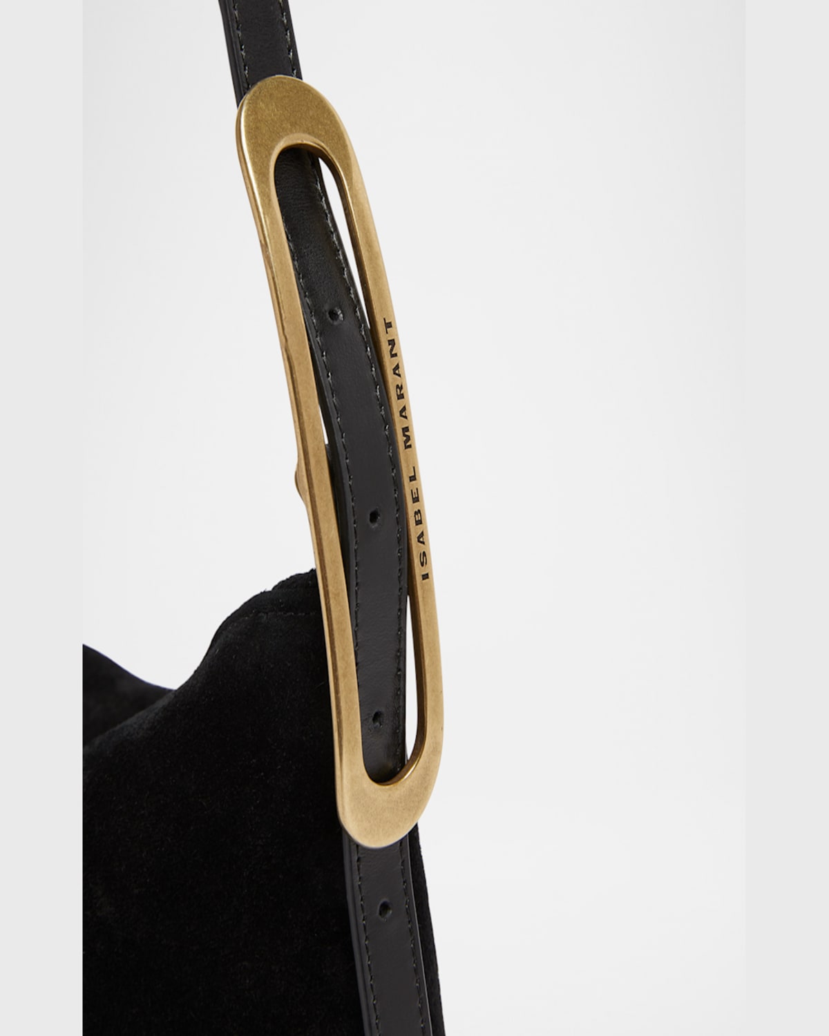 ISABEL MARANT LEYDEN MINI BUCKLE SUEDE SHOULDER BAG 