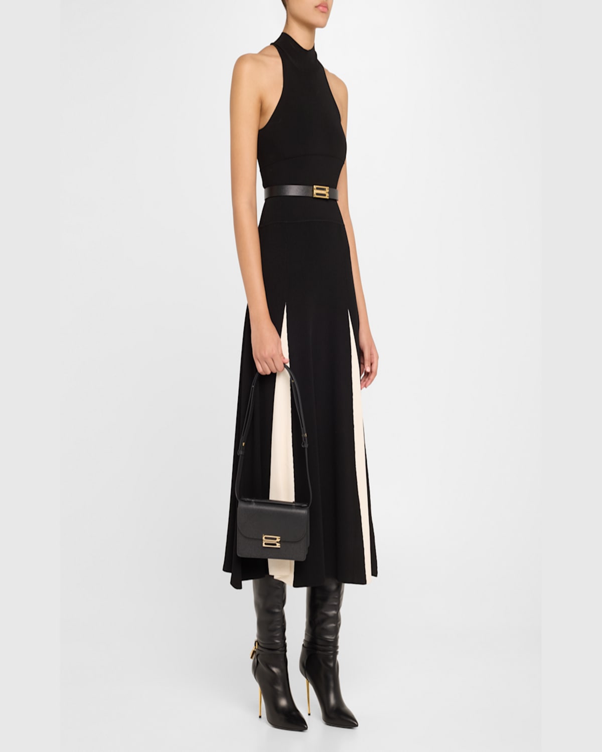 Victoria Beckham Black Mini Dorian Shoulder Bag In Black