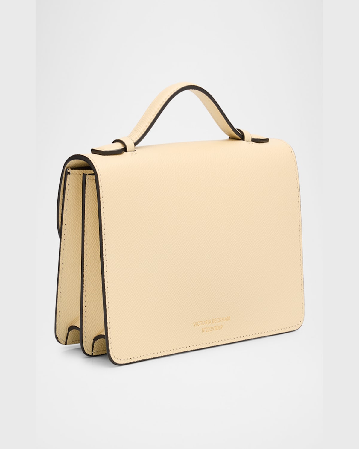Victoria Beckham Mini Buckle Leather Shoulder Bag In Ivory