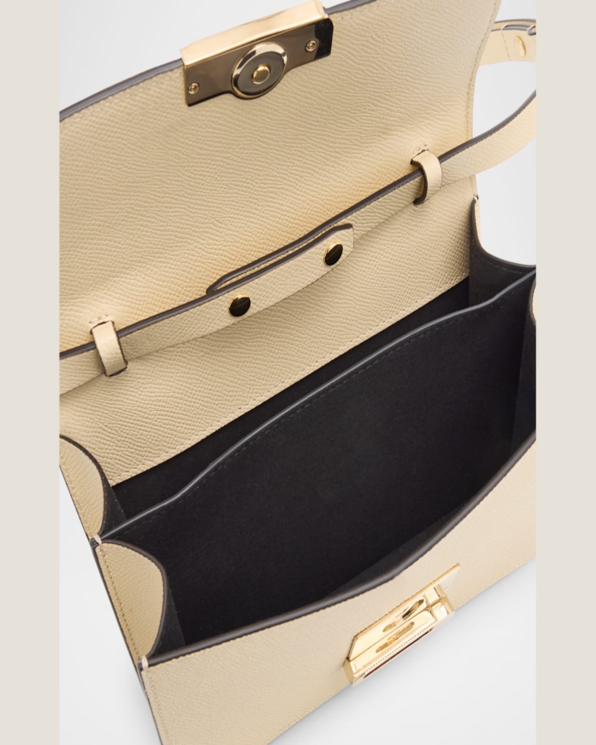 Victoria Beckham Mini Buckle Leather Shoulder Bag In Ivory