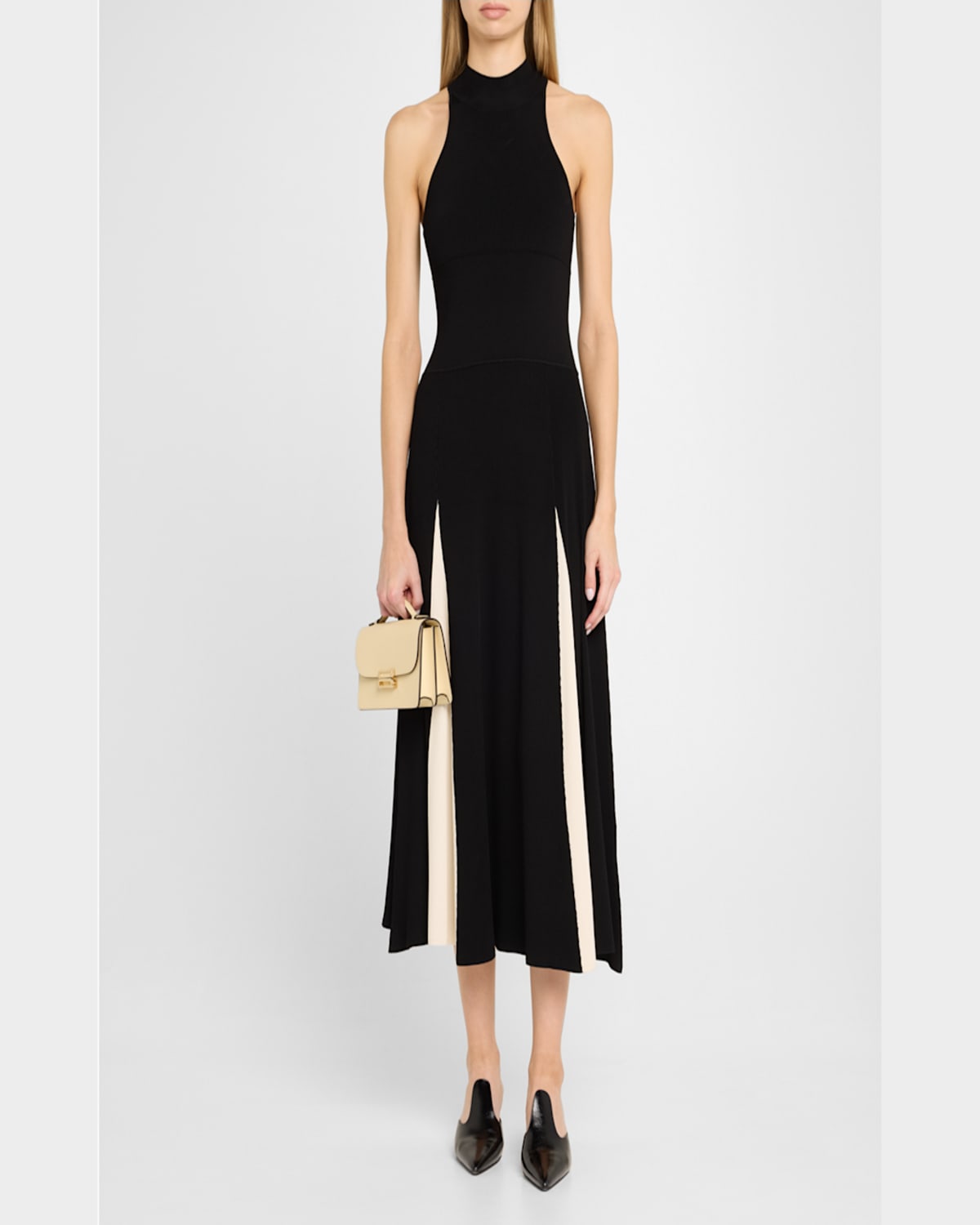 Victoria Beckham Mini Buckle Leather Shoulder Bag In Ivory