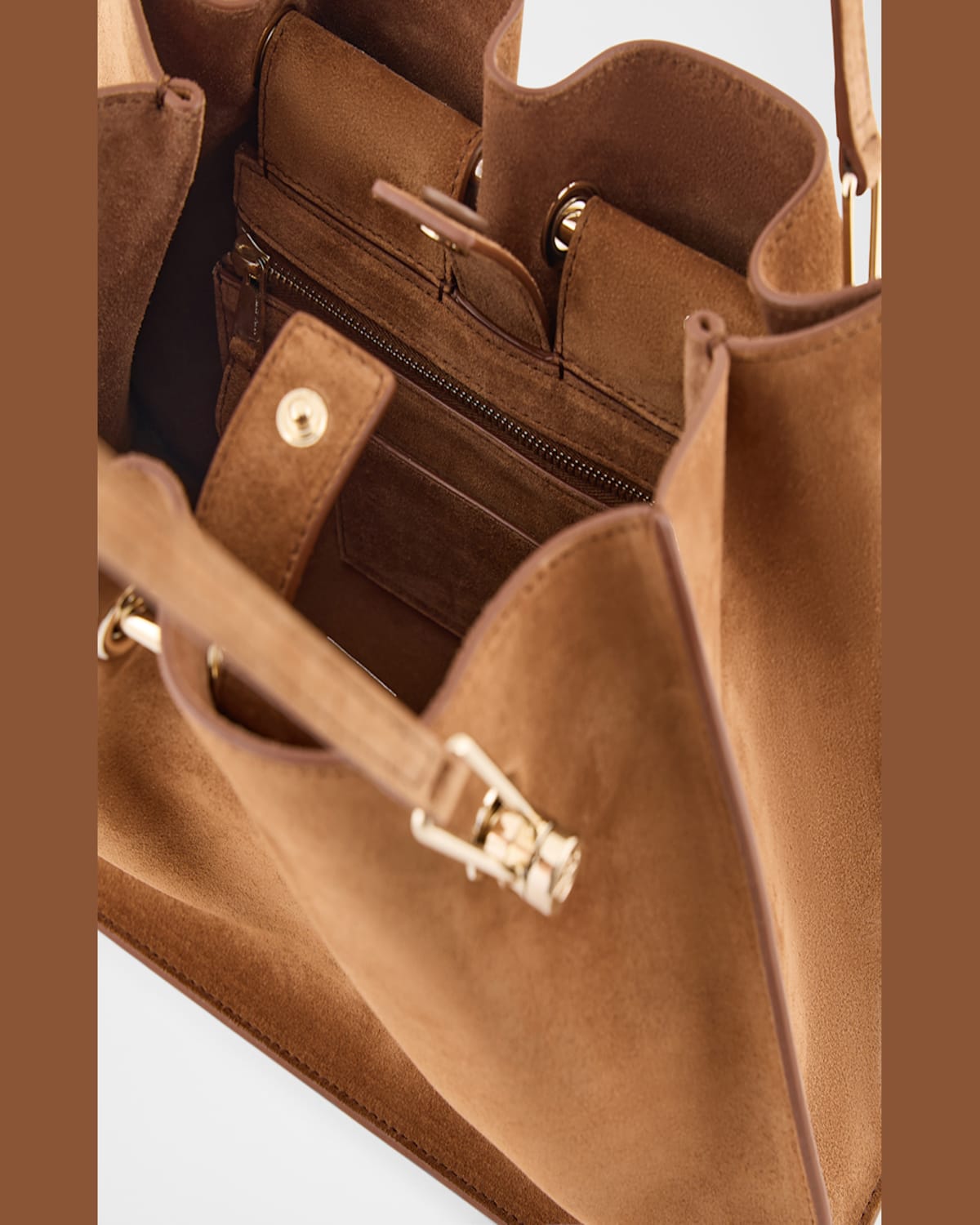 GIORGIO ARMANI AVENUE SMALL SOFT SUEDE TOTE BAG 