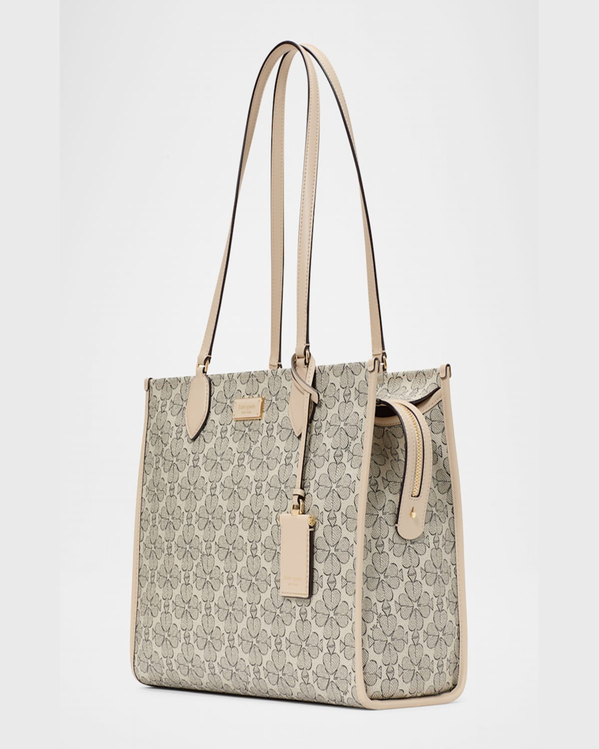 Kate Spade New York Large Spade Floral Coated Canvas Tote In Neutral Multi
