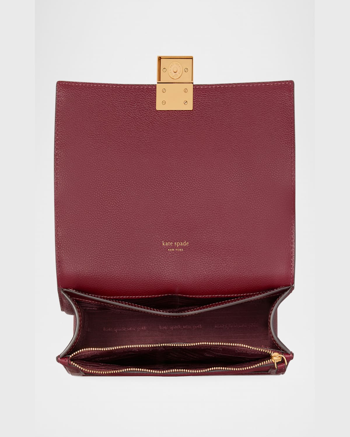 Kate Spade Deco Pebbled Leather & Suede Shoulder Bag In Cherry Juice Multi