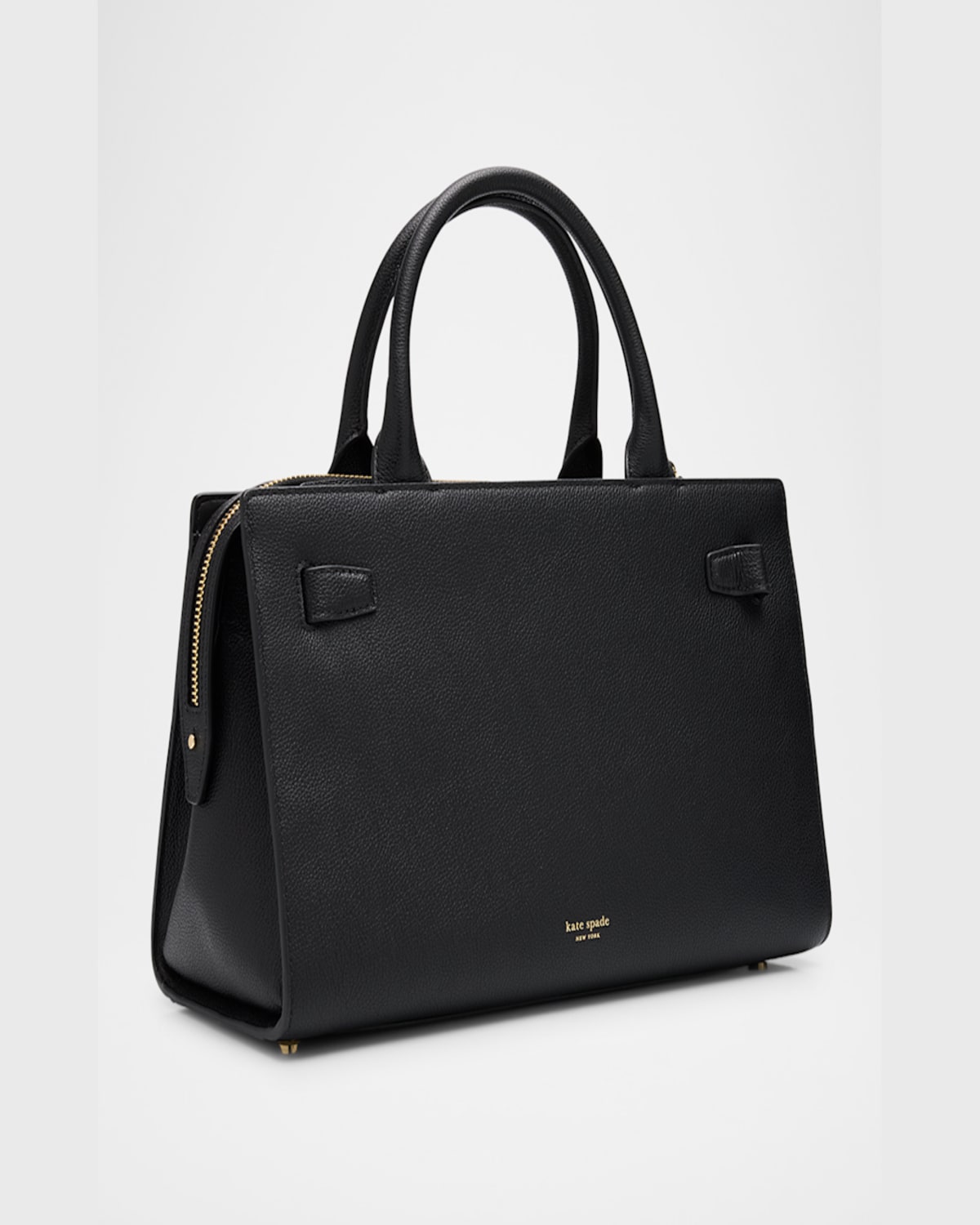 Kate Spade Tribeca Pebbled Leather Top-handle Bag In Black