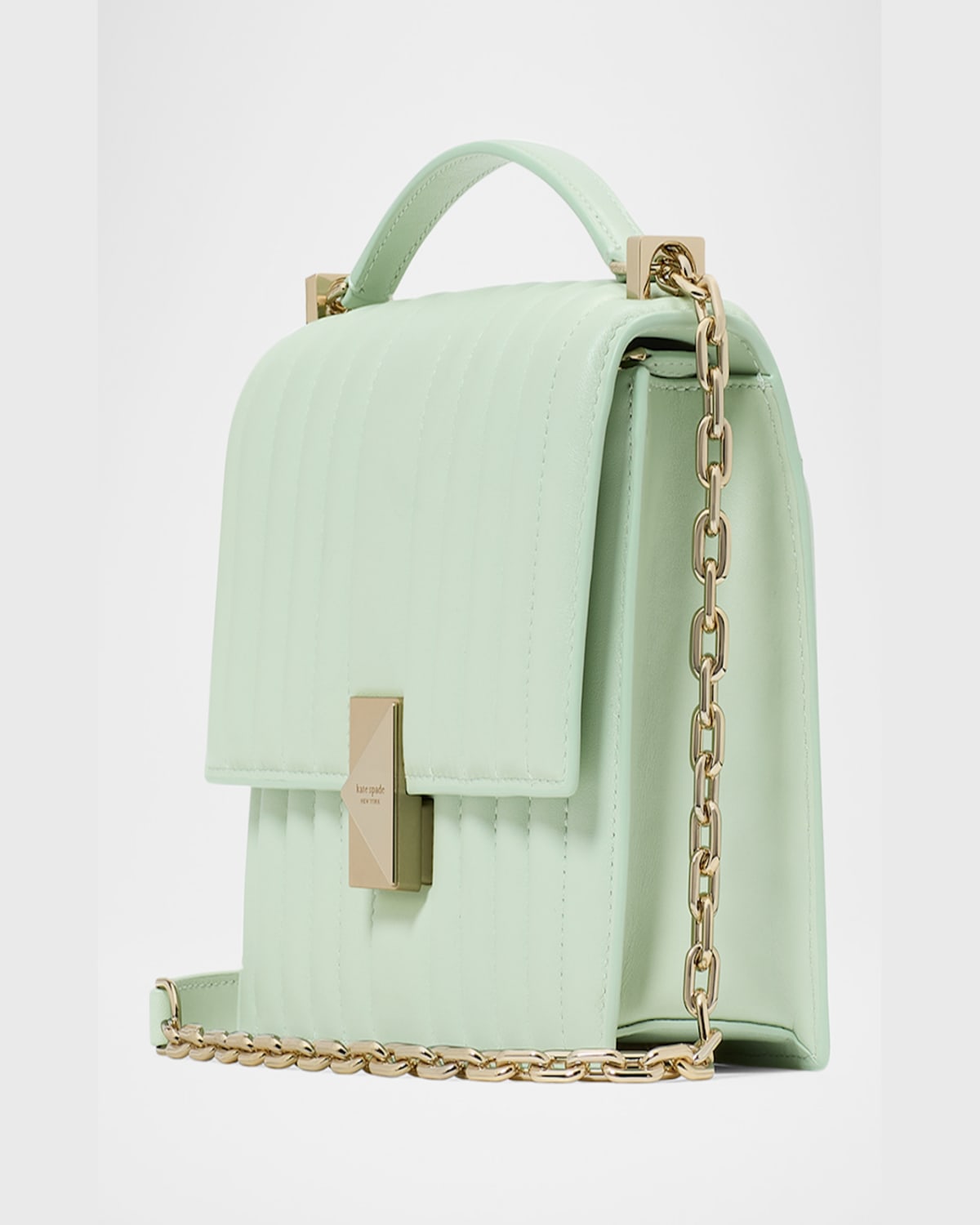 Kate Spade Deco Quilted Leather Shoulder Bag In Jungle Vine