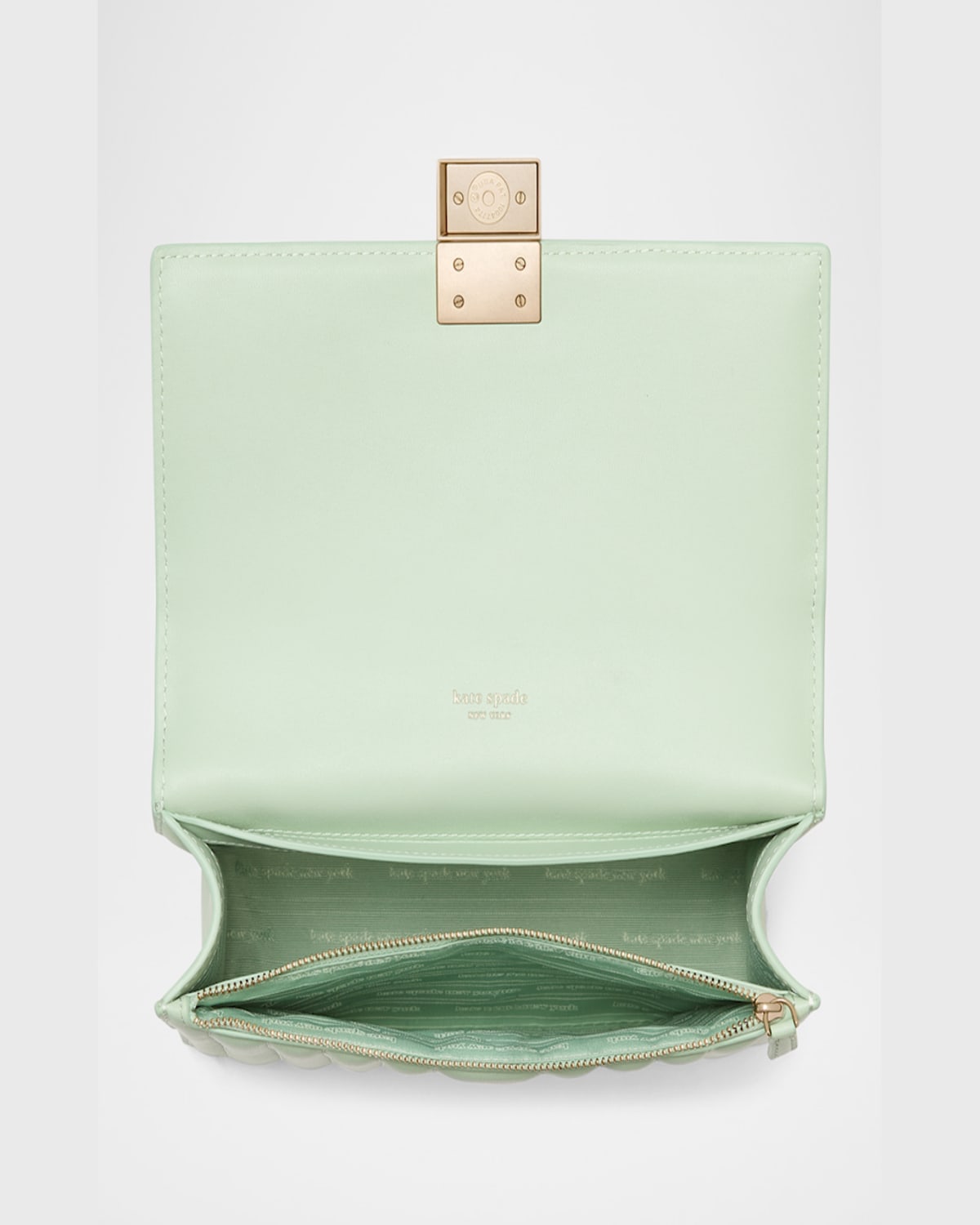 Kate Spade Deco Quilted Leather Shoulder Bag In Jungle Vine