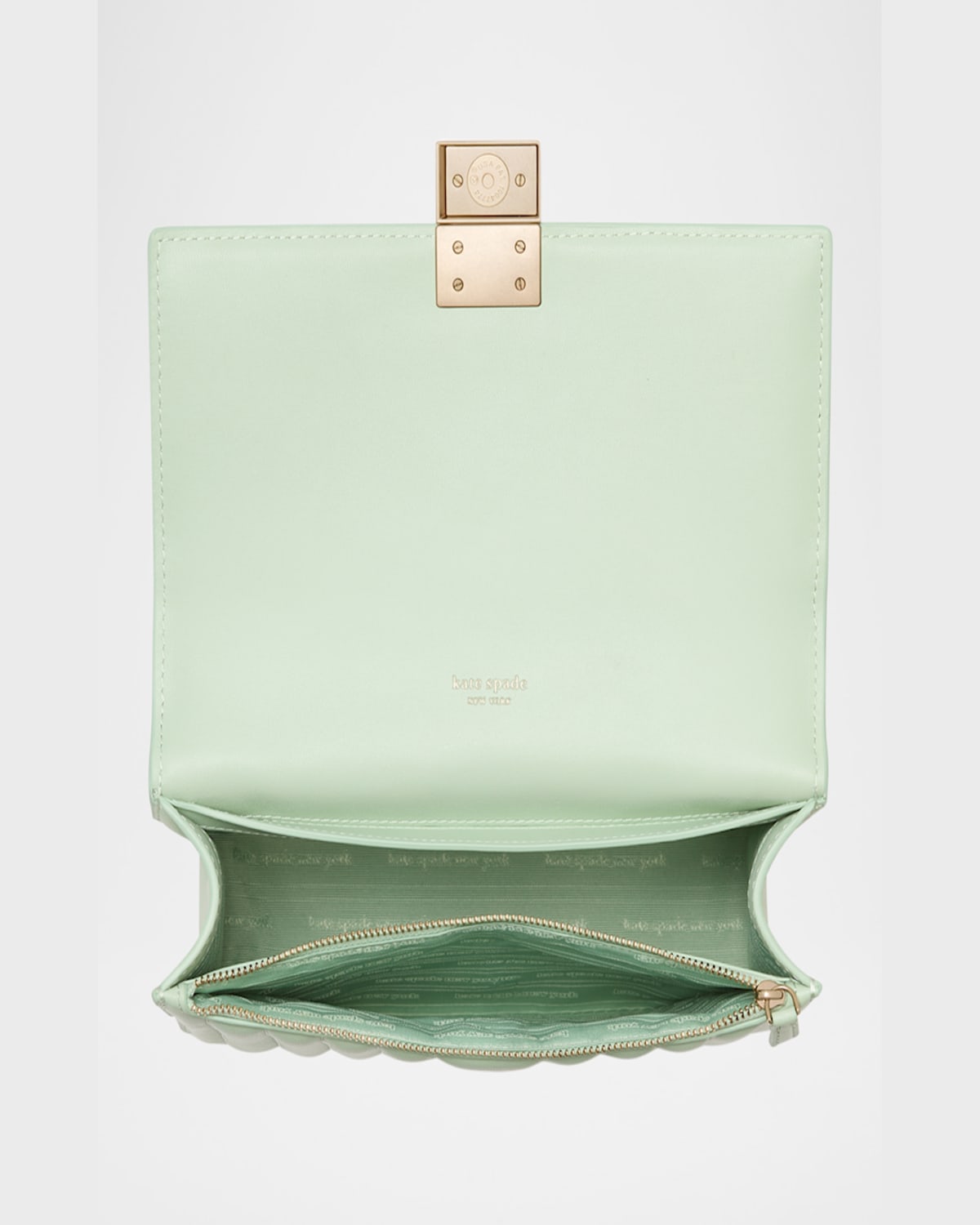 Kate Spade New York Deco Quilted Leather Convertible Crossbody Bag In Pistachio Ice