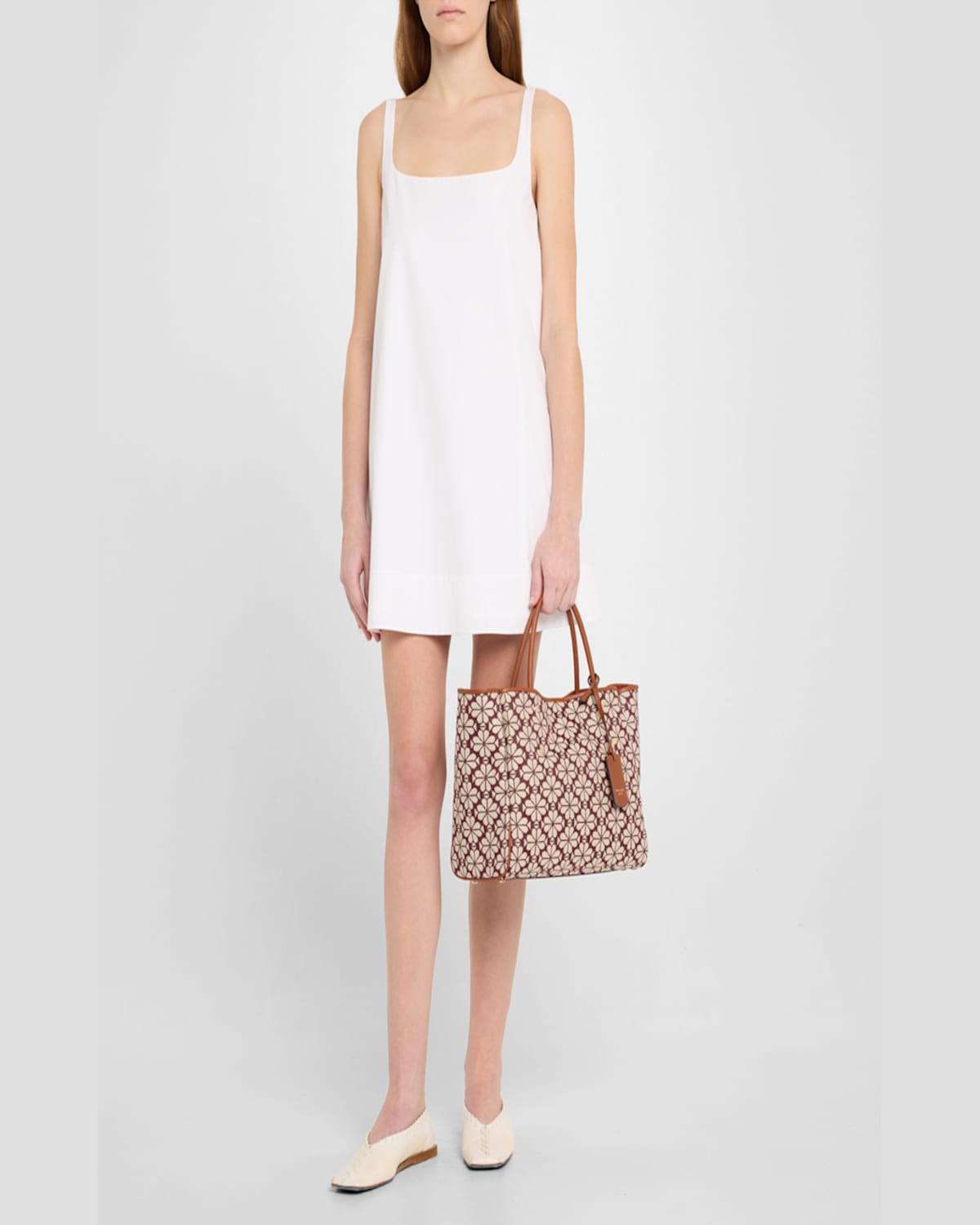 Kate Spade New York Spade Flower Jacquard Tote In Burgundy Multi
