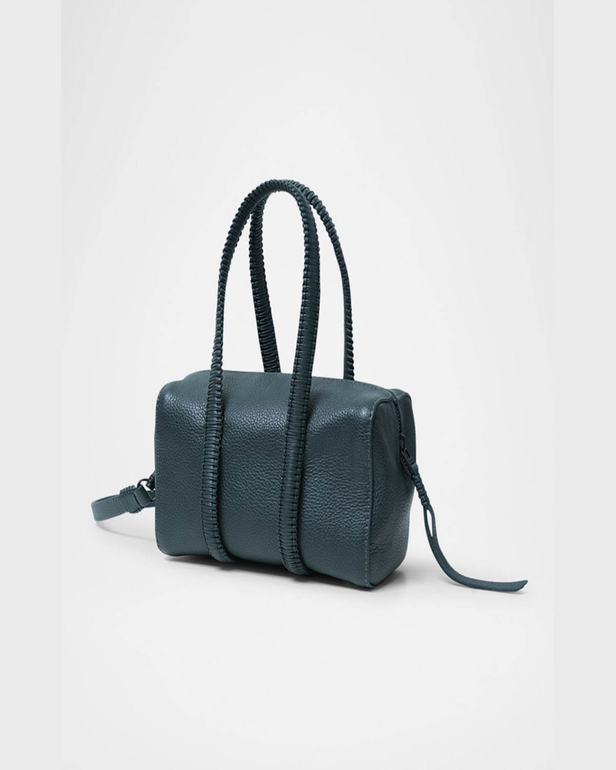 Callista Mini Bowling Grained Leather Top-handle Bag In Pine