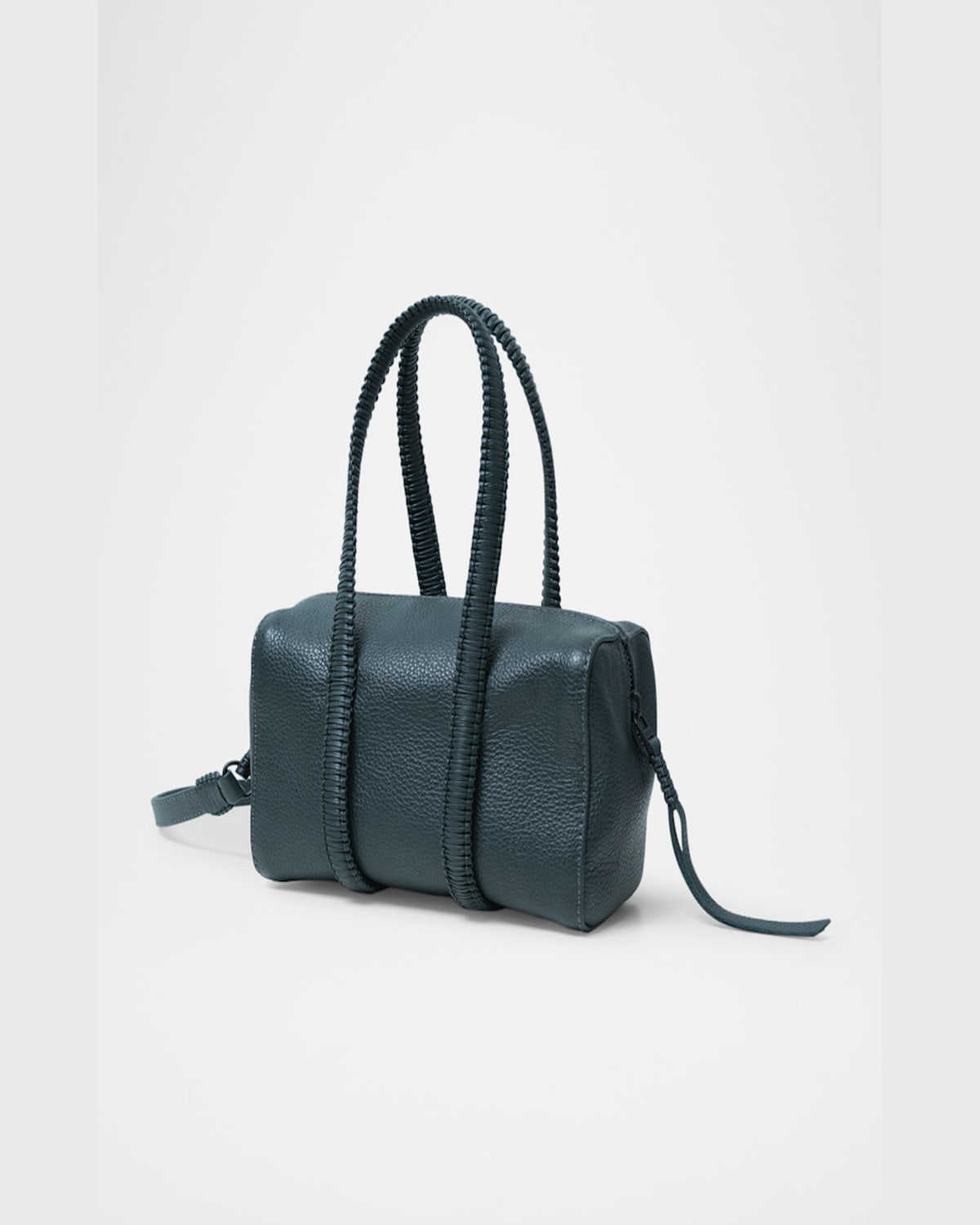 Callista Mini Bowling Grained Leather Top-handle Bag In Pine