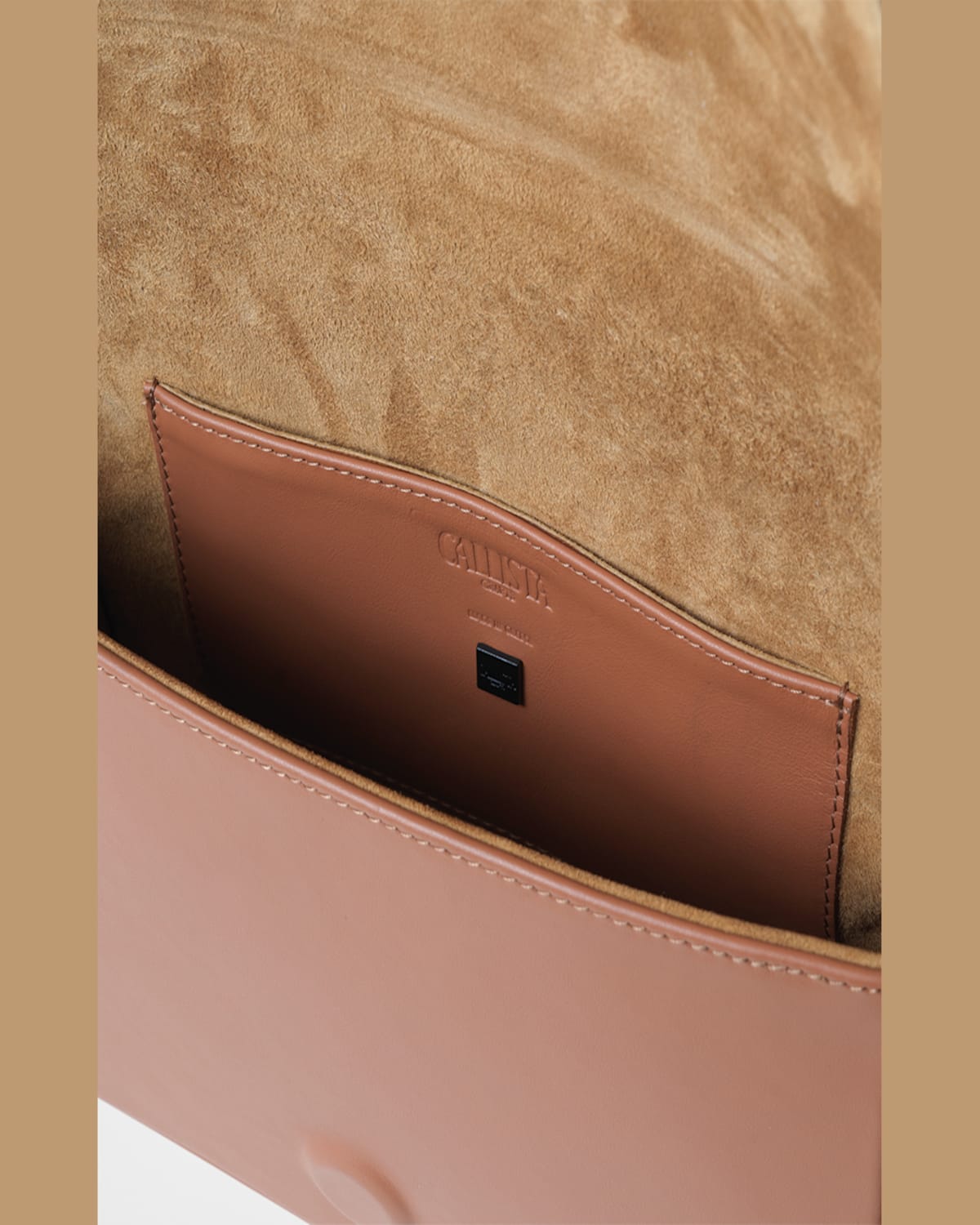 Shop Callista Maxi Box Flap Leather Shoulder Bag In Caramel