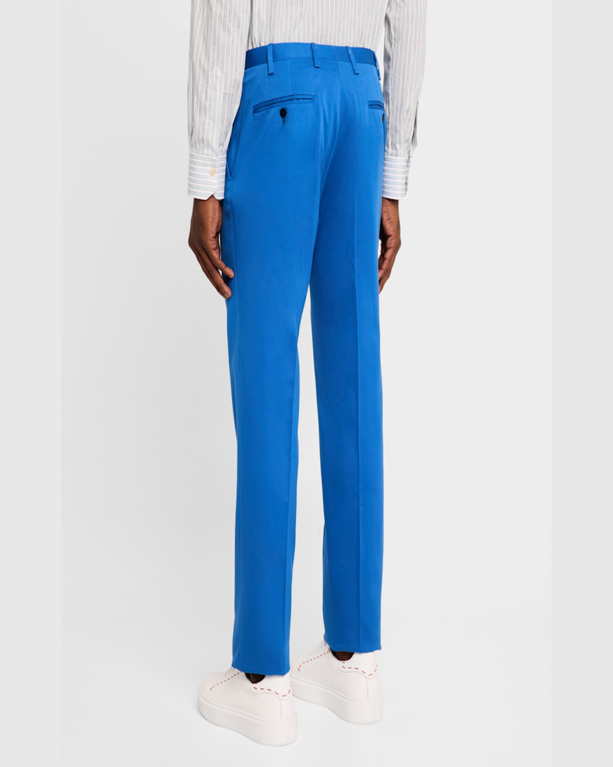 KITON MEN'S NAPOLI COTTON-CASHMERE TROUSERS 