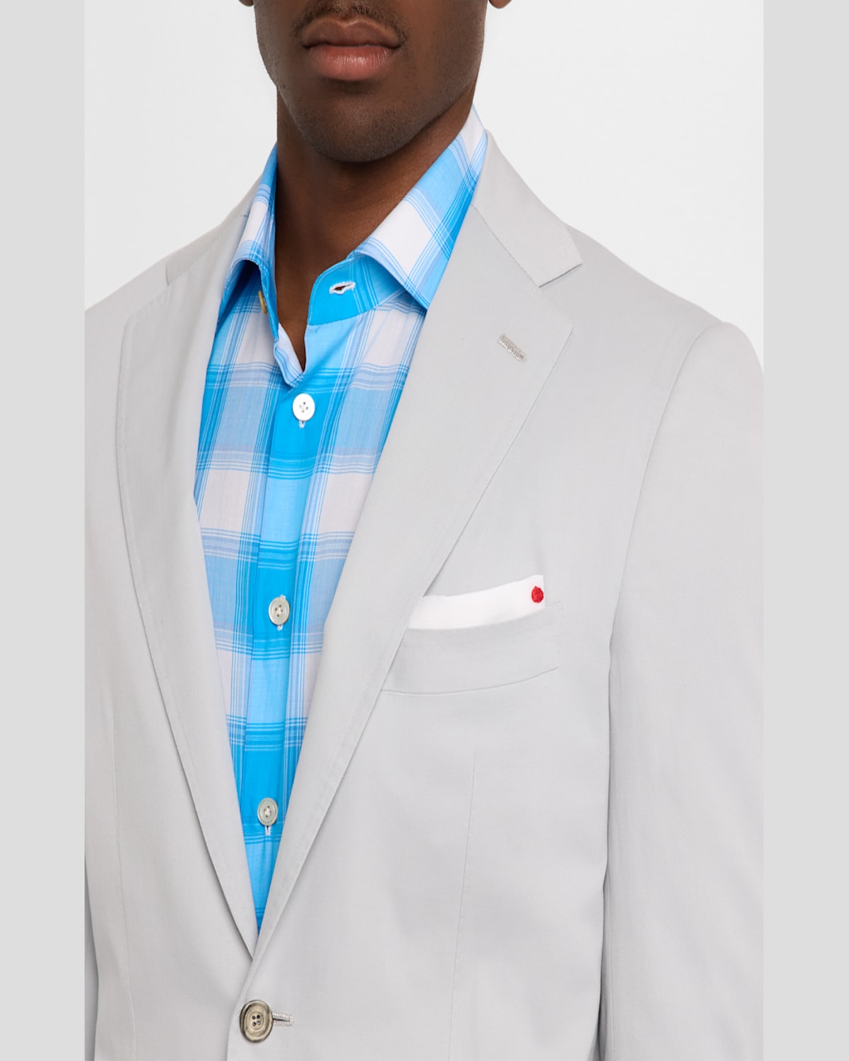 Shop Kiton Men's Solid Cashmere Blazer In Lt Gry