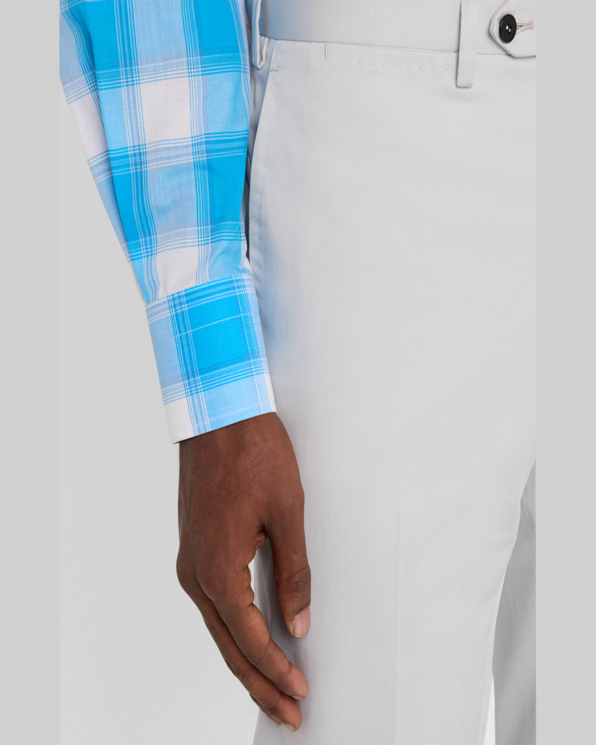 KITON MEN'S COTTON-CASHMERE TWILL TROUSERS 