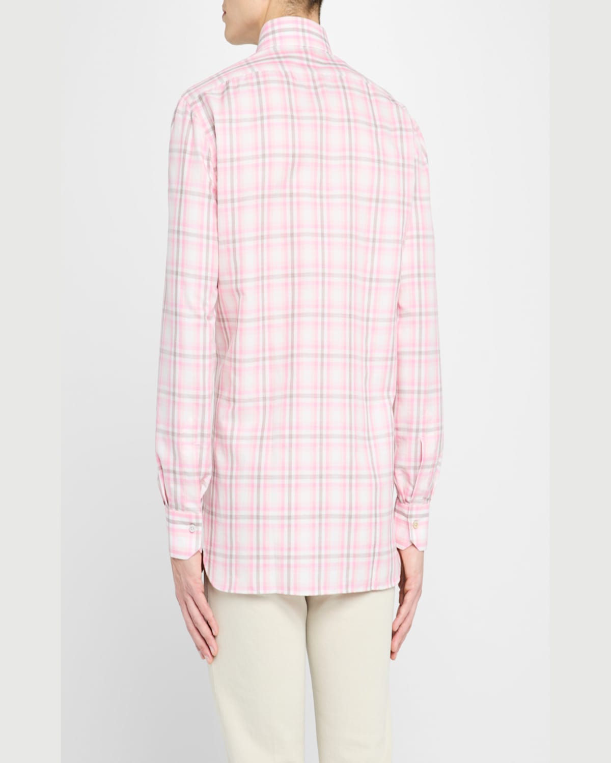 KITON MEN'S MEDIUM CHECK SPORT SHIRT 