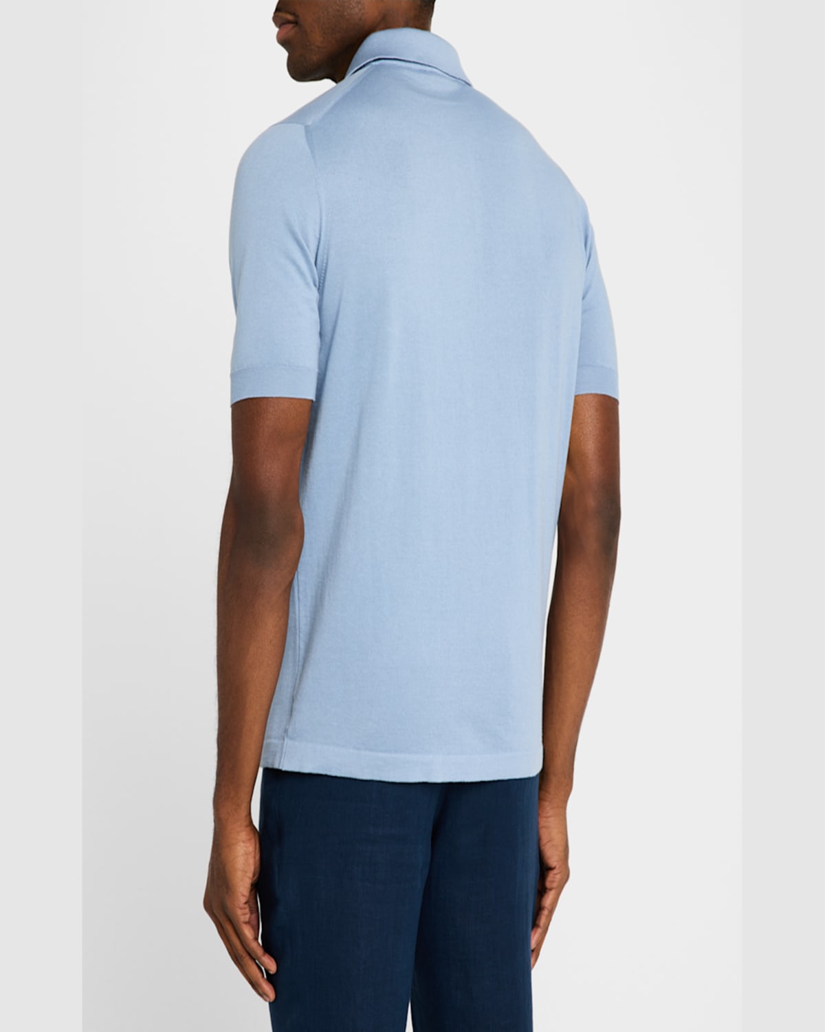 KITON MEN'S COTTON SLIM FIT POLO SHIRT 
