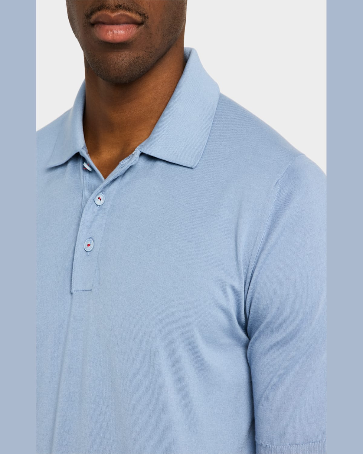 KITON MEN'S COTTON SLIM FIT POLO SHIRT 