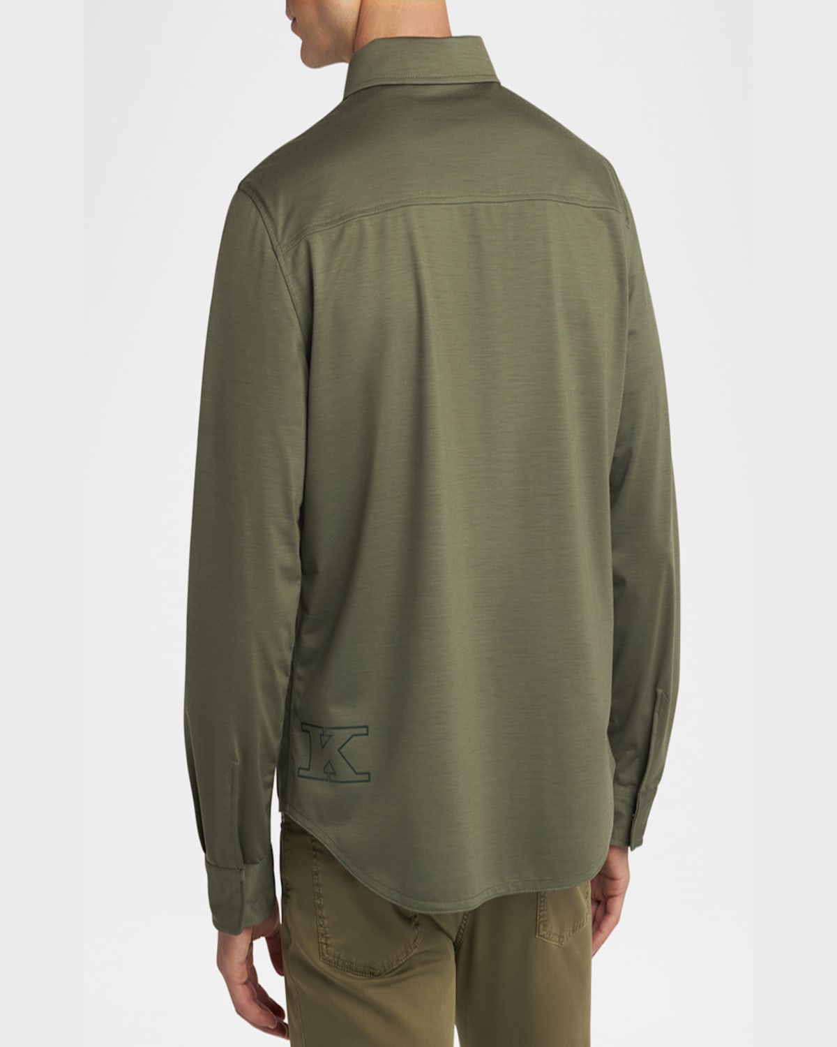 Kiton Men's Full-zip Blouson Jacket In Green