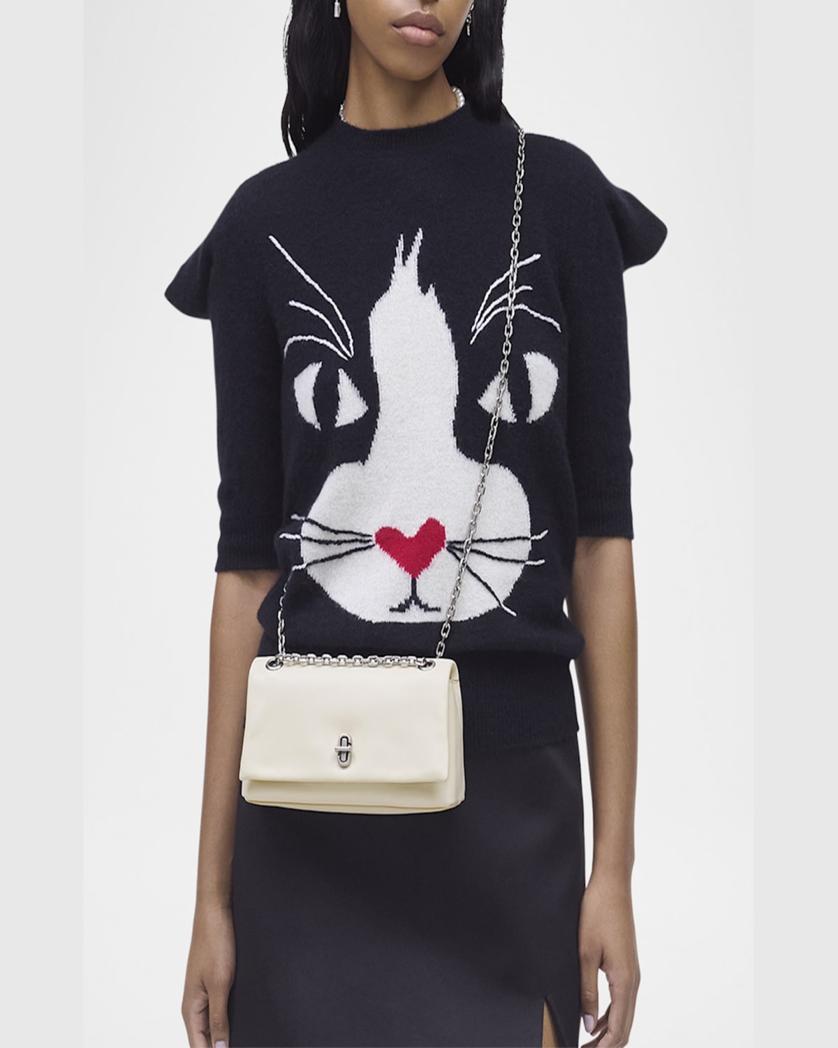 Marc Jacobs The Dual Chain Mini Bag In Cloud White