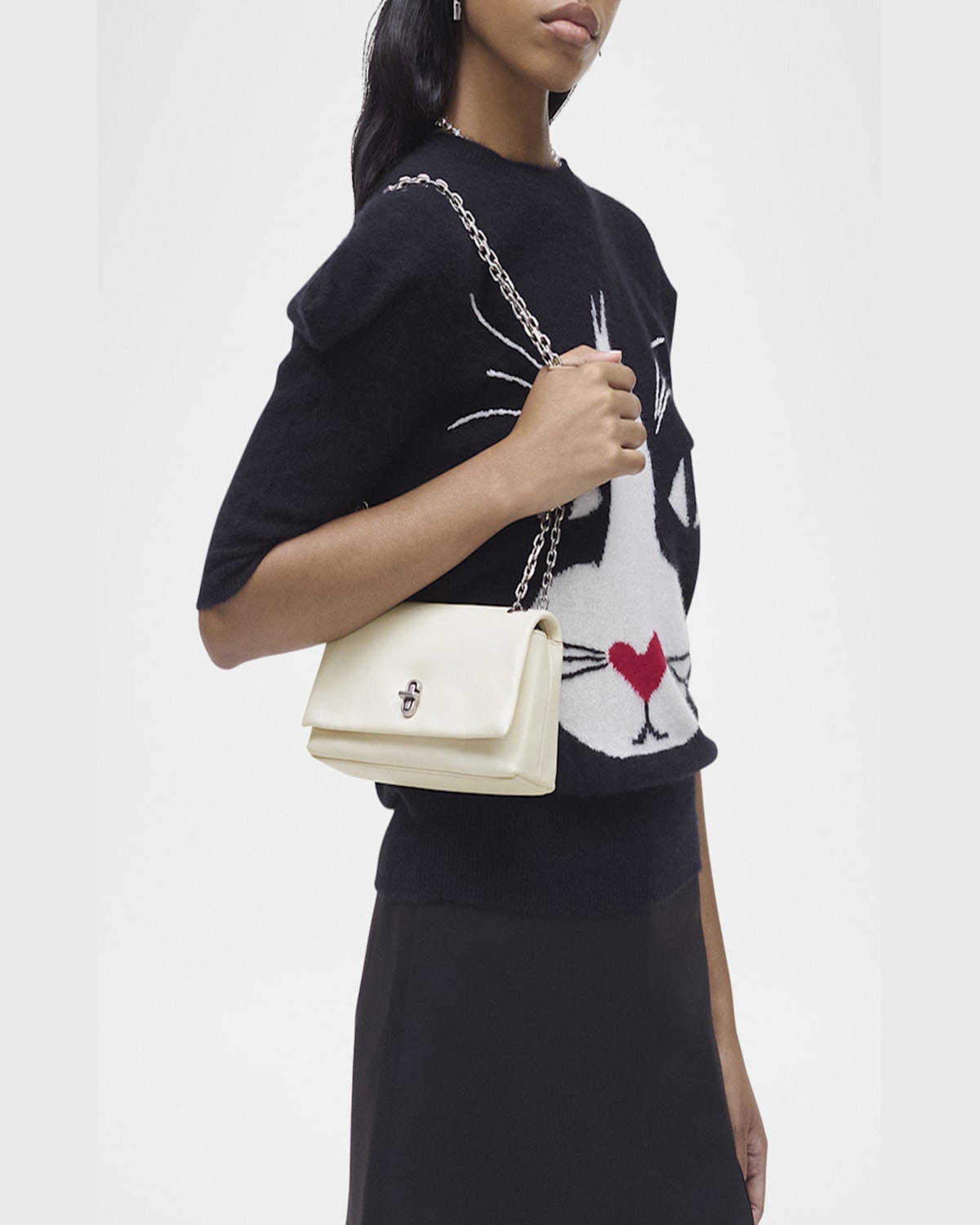 Marc Jacobs The Dual Chain Mini Bag In Cloud White