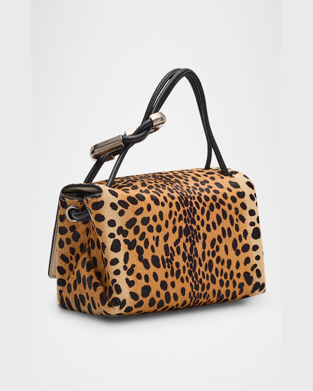 Marc Jacobs Leopard Print Dual Mini Shoulder Bag In Black Multi
