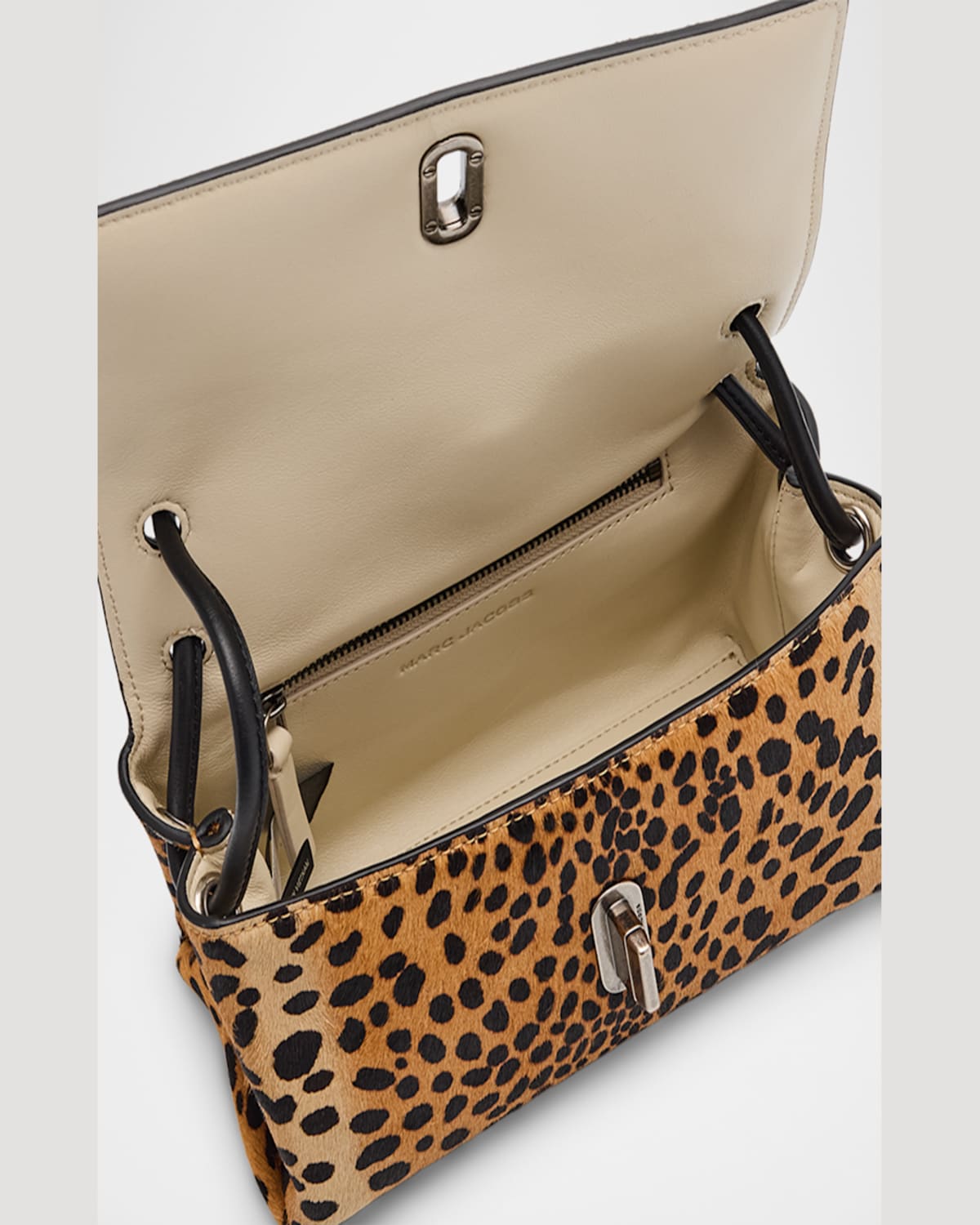 Marc Jacobs Leopard Print Dual Mini Shoulder Bag In Black Multi