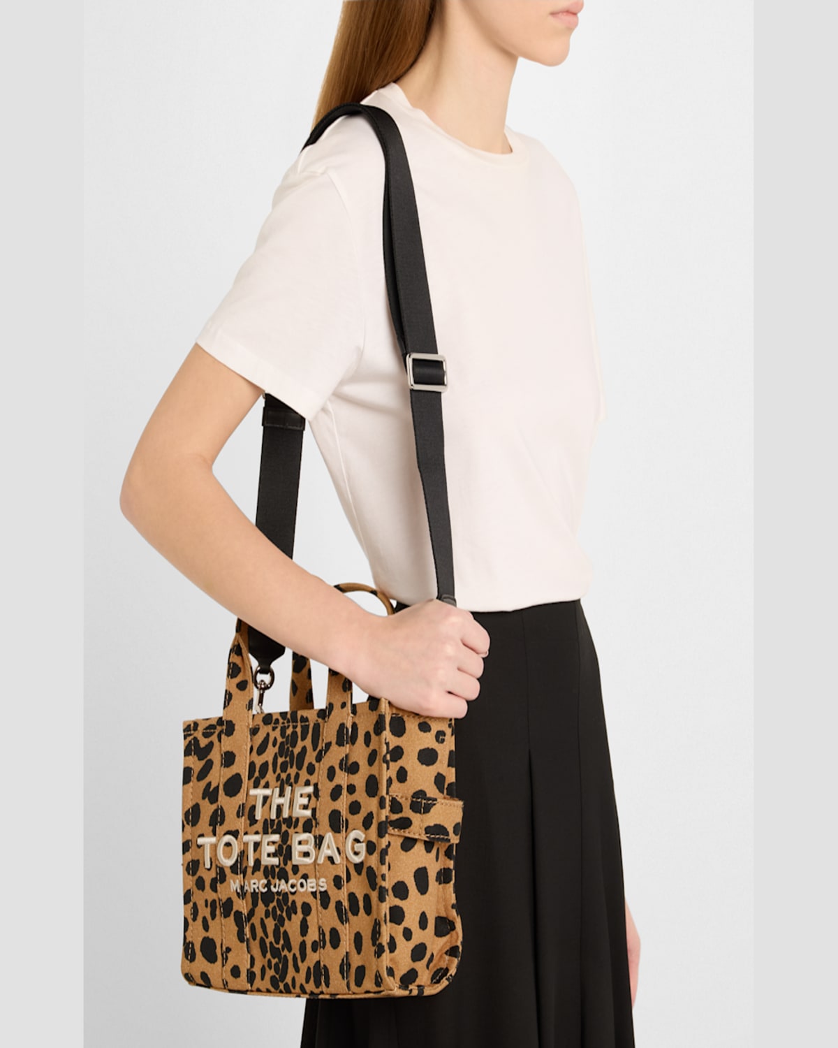 Marc Jacobs The Cheeta Cotton Tote Bag With Animal Print In Cheetah