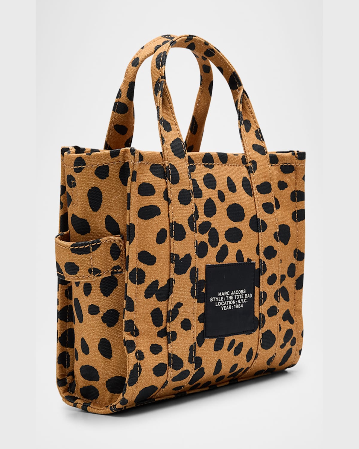 Marc Jacobs The Cheeta Cotton Tote Bag With Animal Print In Cheetah