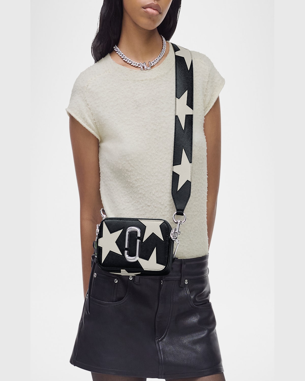 Marc Jacobs The Snapshot Camera Bag In Black/white