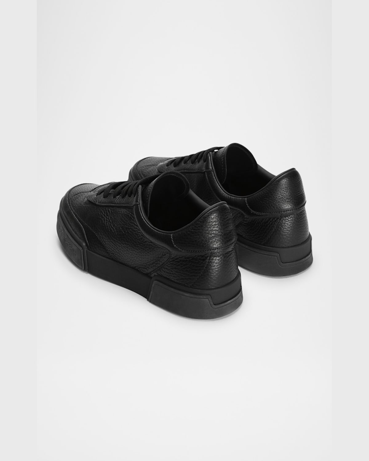 Dolce & Gabbana Gray Calfskin Portofino Yacht Sneakers In Blk