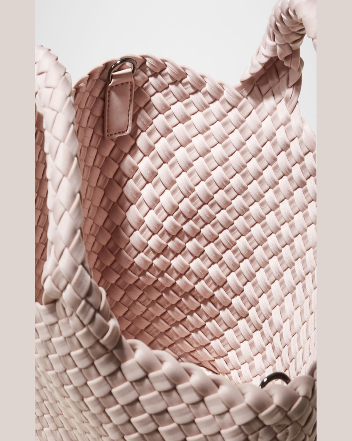 Naghedi St. Barths Small Woven Tote Bag In Shell Pink