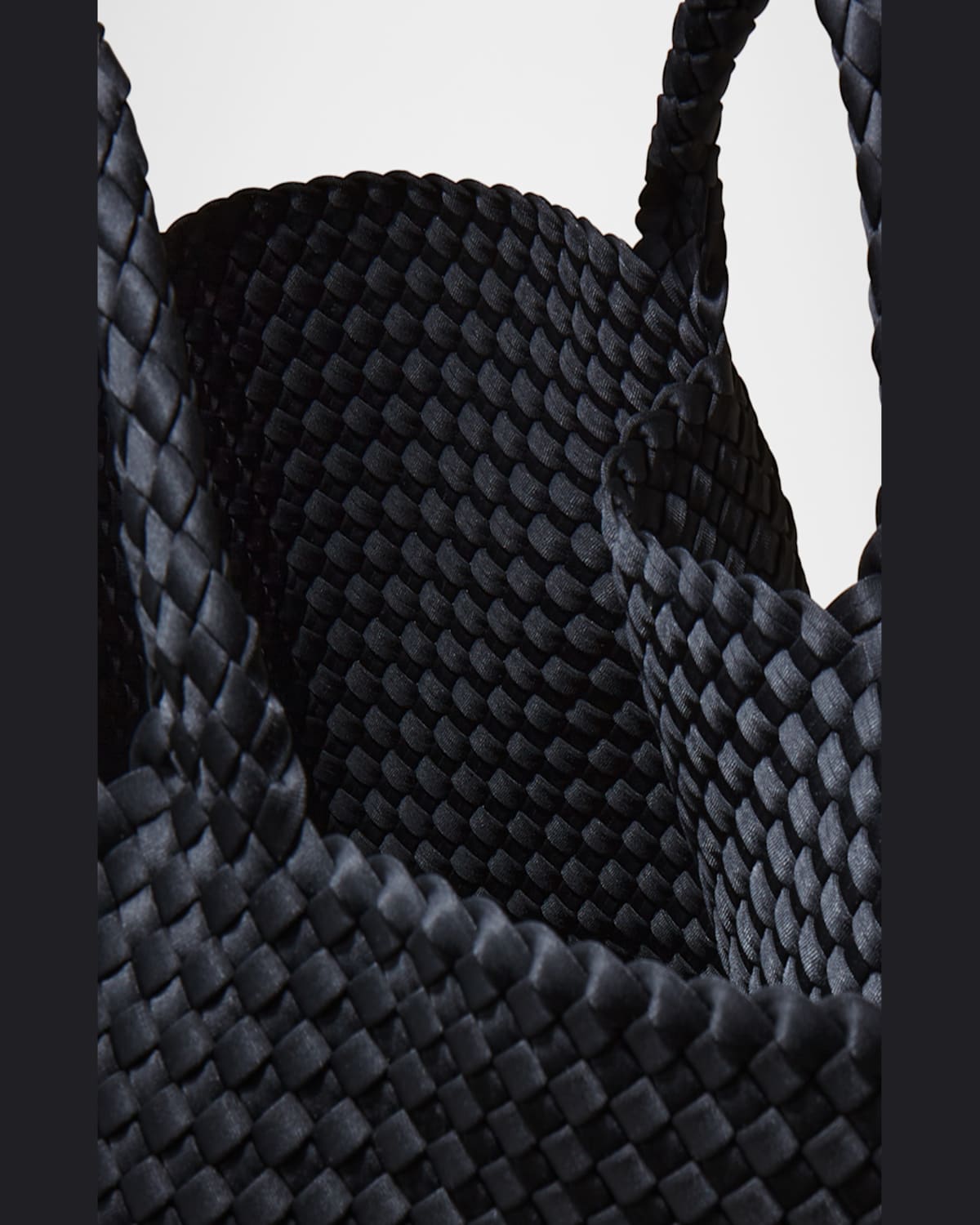 Naghedi St. Barths Large Woven Tote Bag In Onyx
