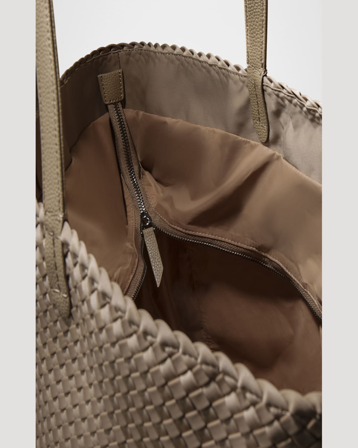Shop Naghedi Jetsetter Large Woven Tote Bag In Cashmere