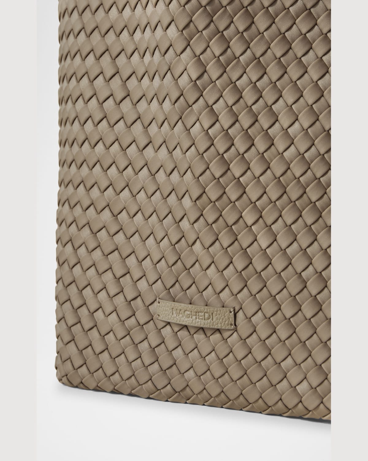 Shop Naghedi Jetsetter Large Woven Tote Bag In Cashmere