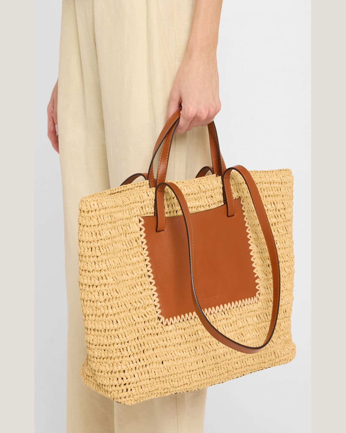 Ulla Johnson Lali Large Raffia Tote Bag In Natural