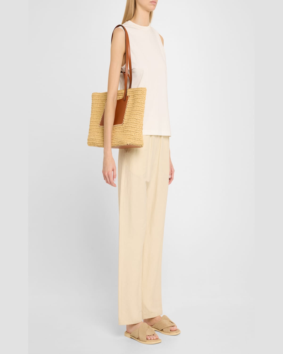 Ulla Johnson Lali Large Raffia Tote Bag In Natural