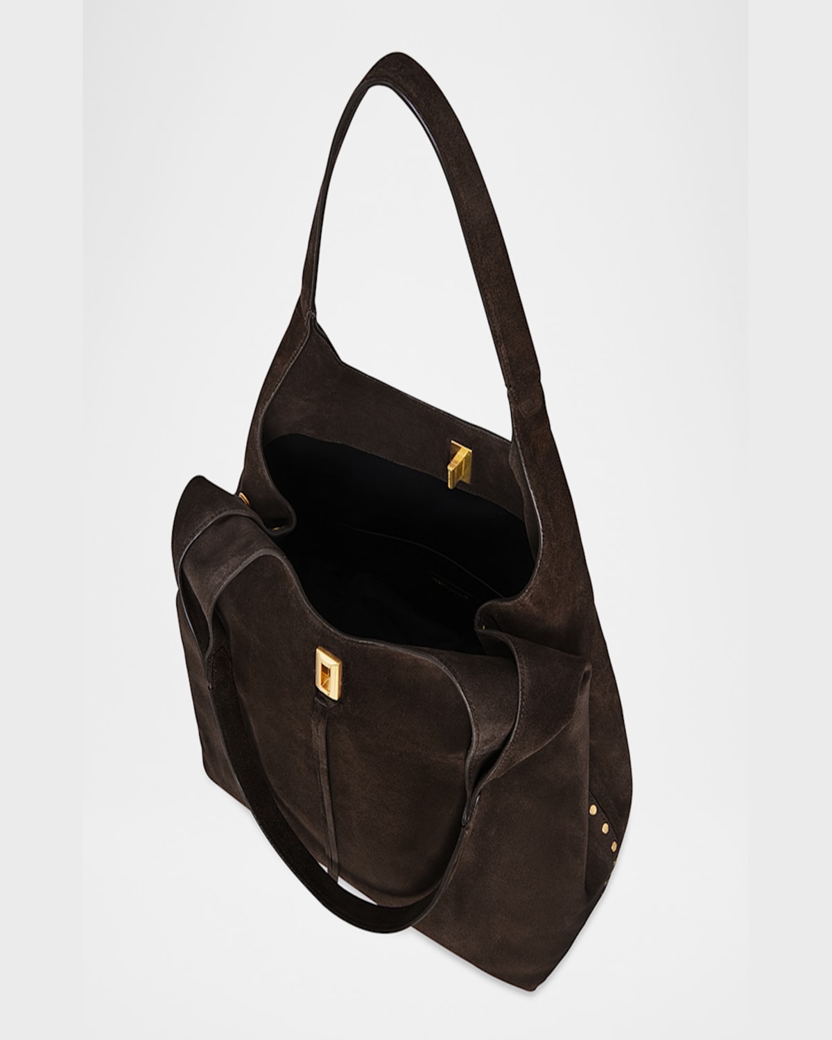 Rebecca Minkoff Darren Signature Suede Shoulder Bag In Fondant