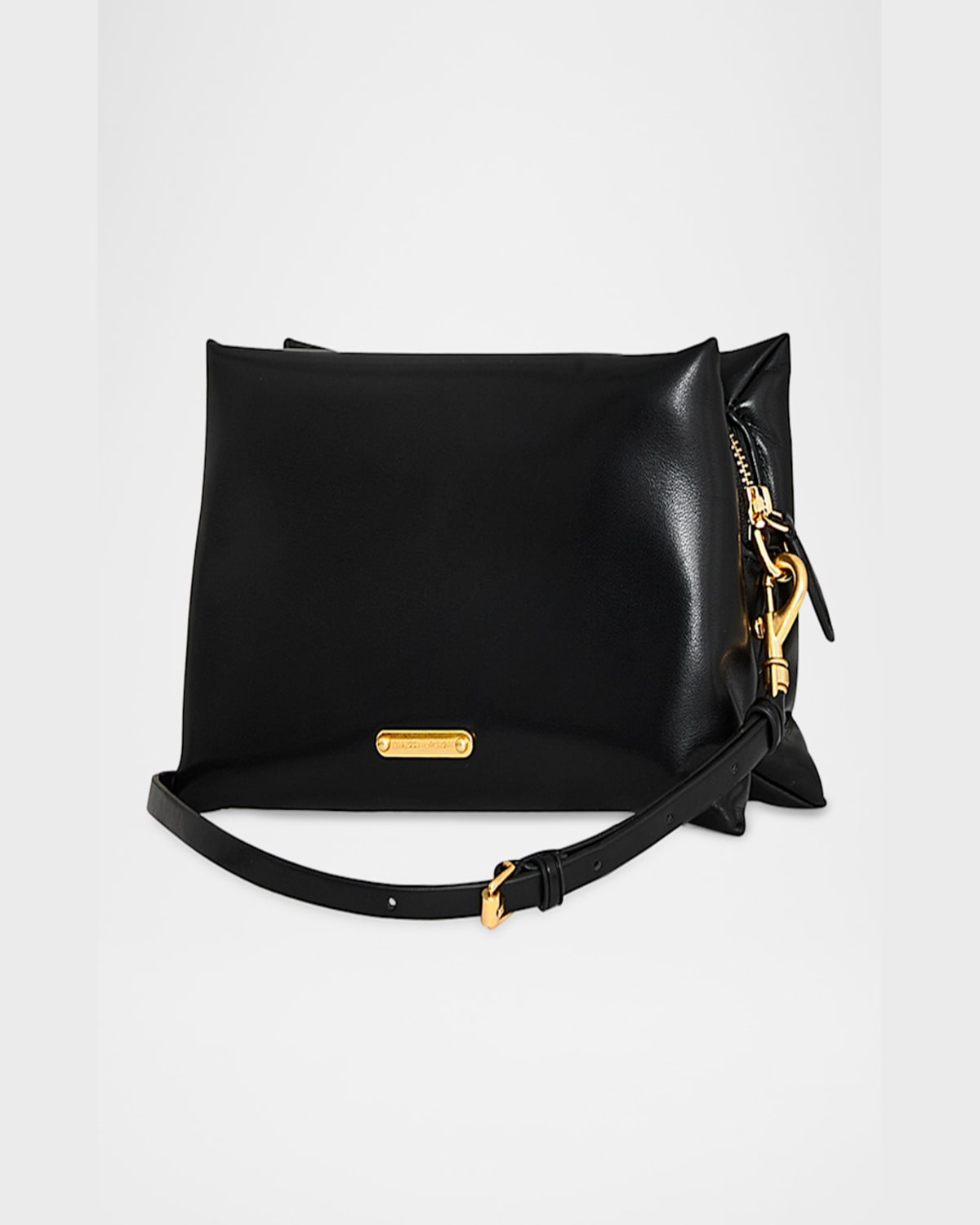Rebecca Minkoff Heart Stud Quilted Faux Leather Crossbody Bag In Black