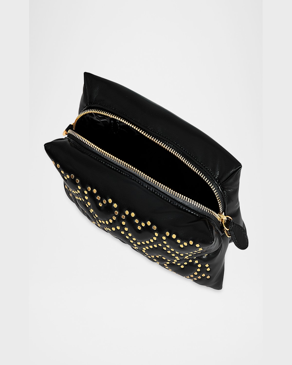 Rebecca Minkoff Heart Stud Quilted Faux Leather Crossbody Bag In Black