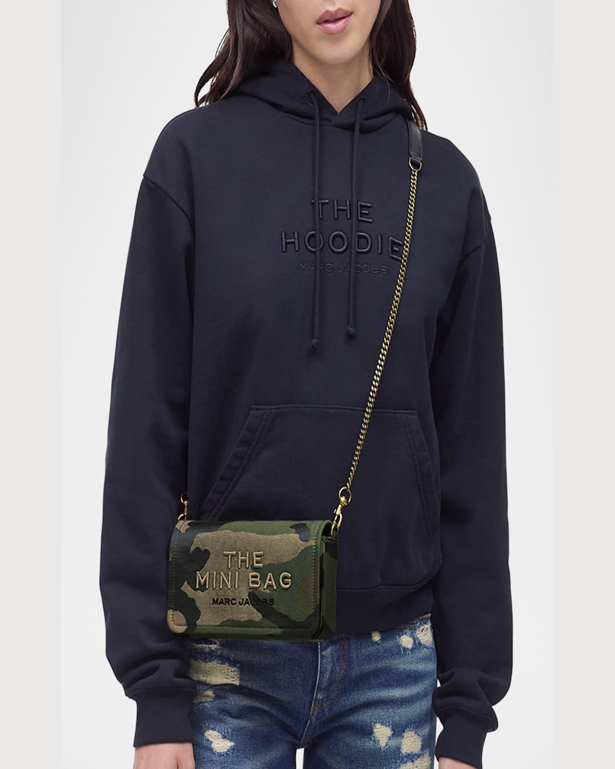 MARC JACOBS THE MINI CAMO-PRINT CROSSBODY BAG 