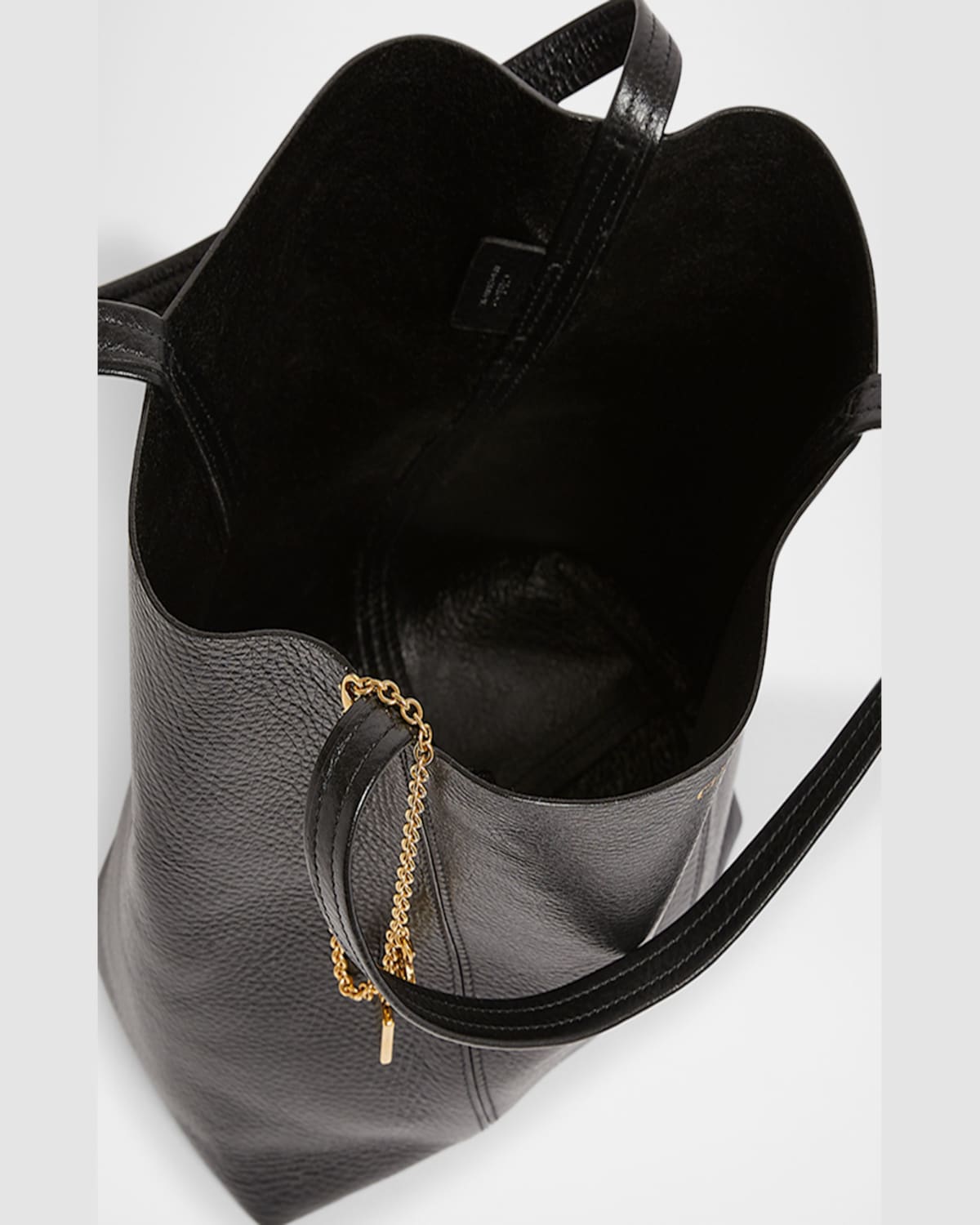 Chloé Small Spin Tote In Grained Leather Bags In Black
