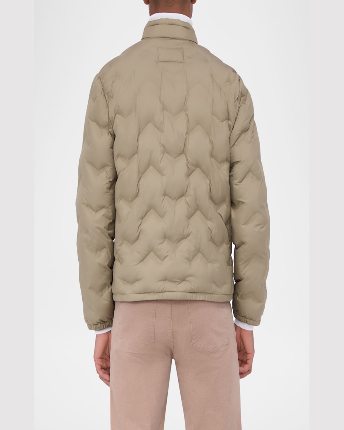 Bugatchi Water Repellent Bomber Jacket In Khaki