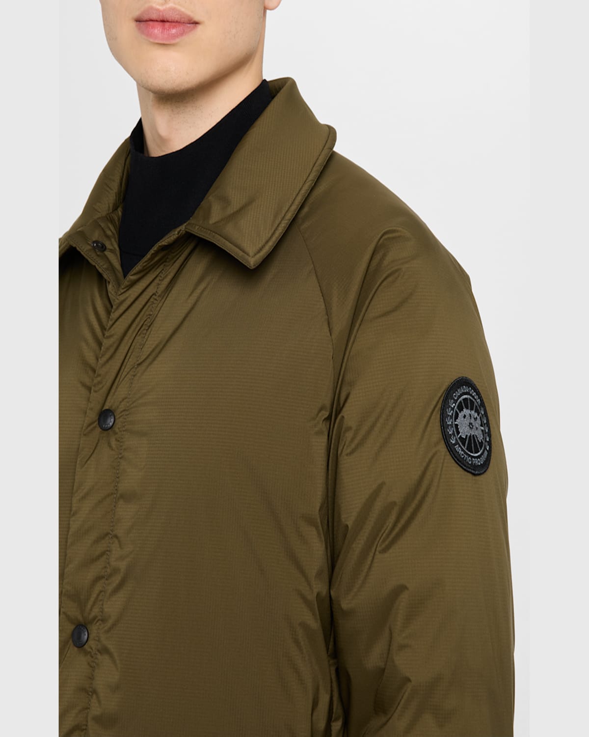 Canada Goose Lodge Packable Windproof 750 Fill Power Down Jacket In Military Green