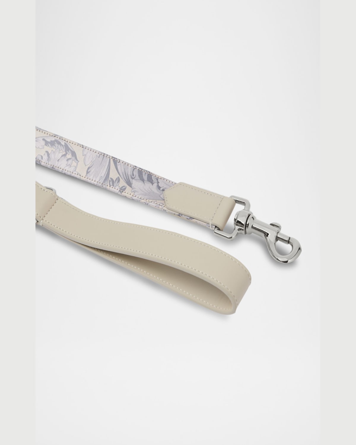 Versace Barocco Dog Collar, Small In Silver Grey And Champagne