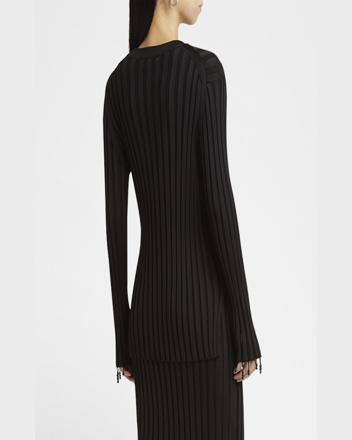 Jil Sander Beaded Crewneck Sweater In Ink