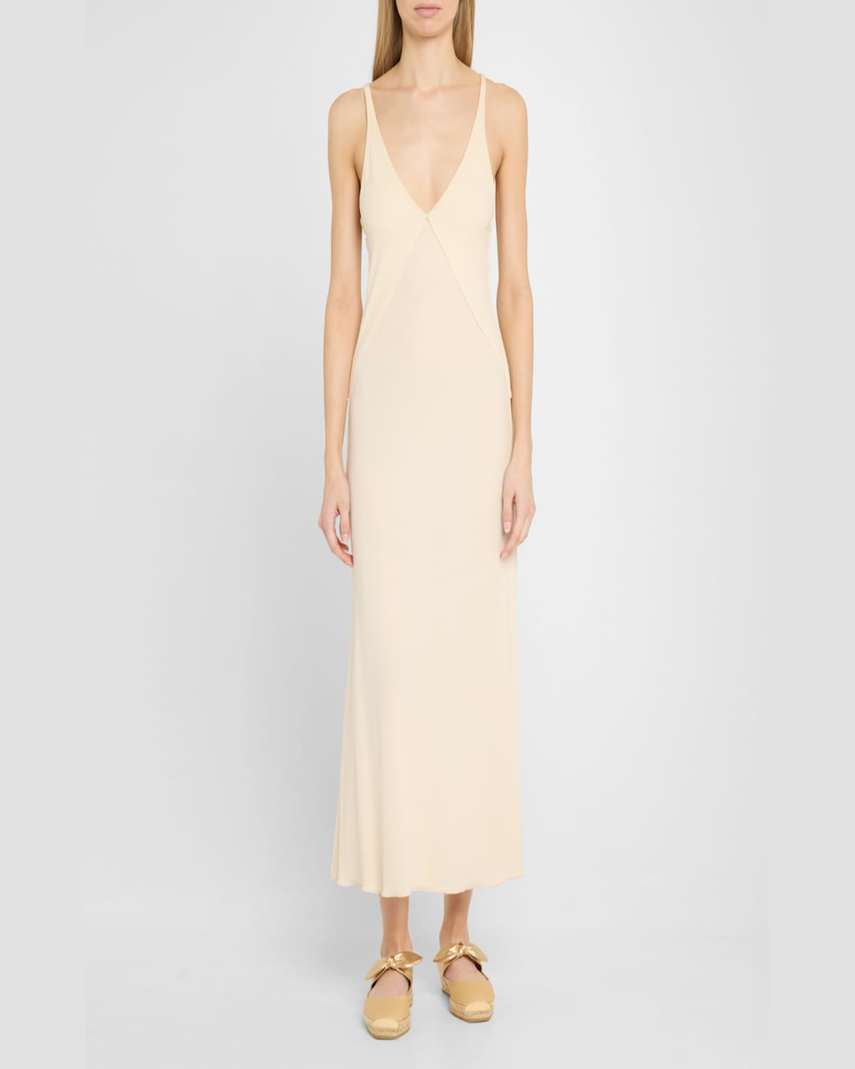 Jimmy Choo Reka Raffia And Leather Flats In Metallic Gold