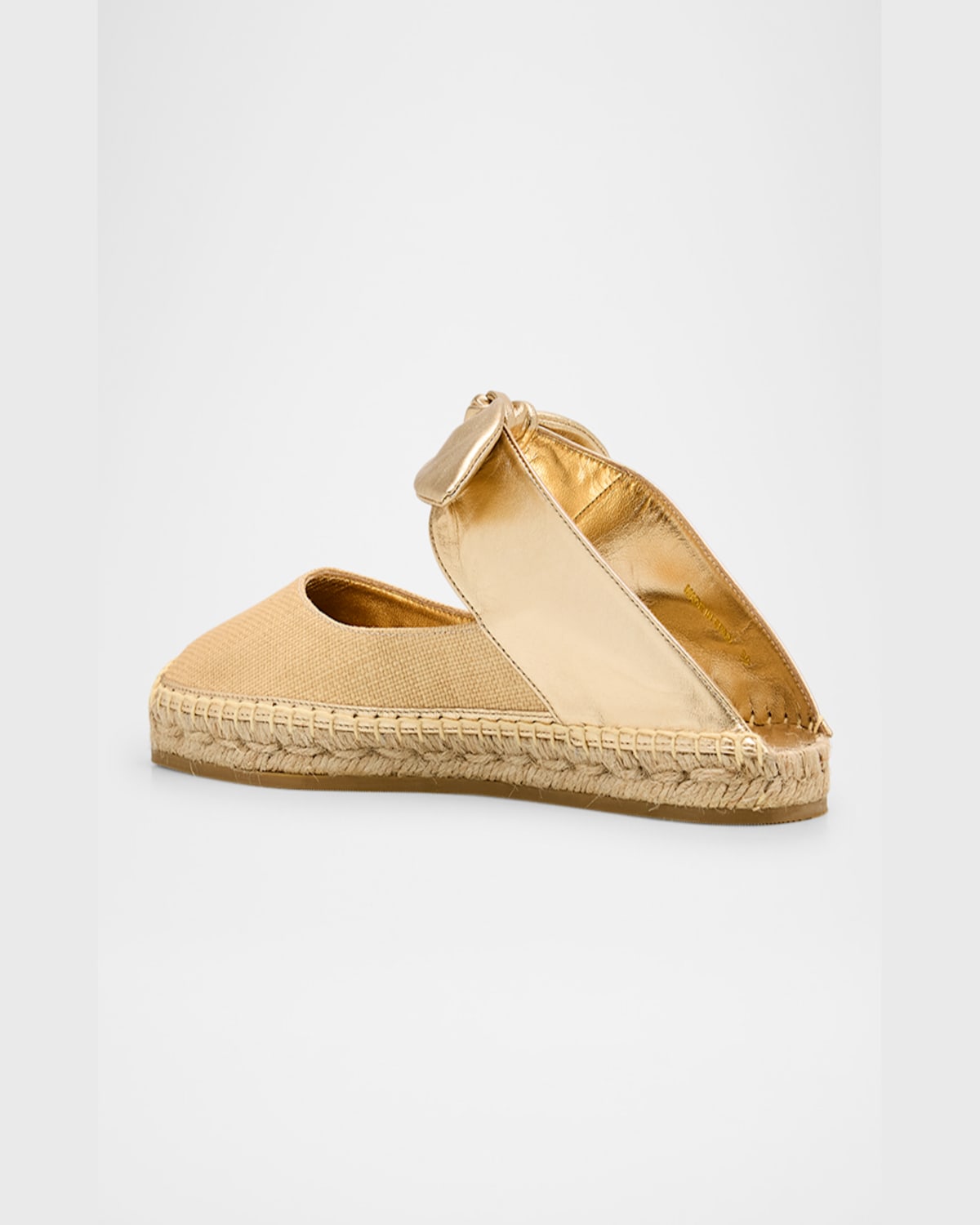 Jimmy Choo Reka Raffia And Leather Flats In Metallic Gold